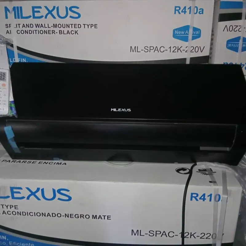 Split MILEXUS 1T 220v color negro efecto espejo
