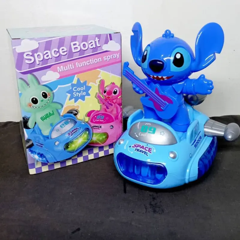  Stitch sobre bote espacial 