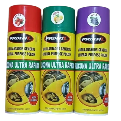 Silicona abrillantadora Ultra rapida Aroma Uva -limon -fresa