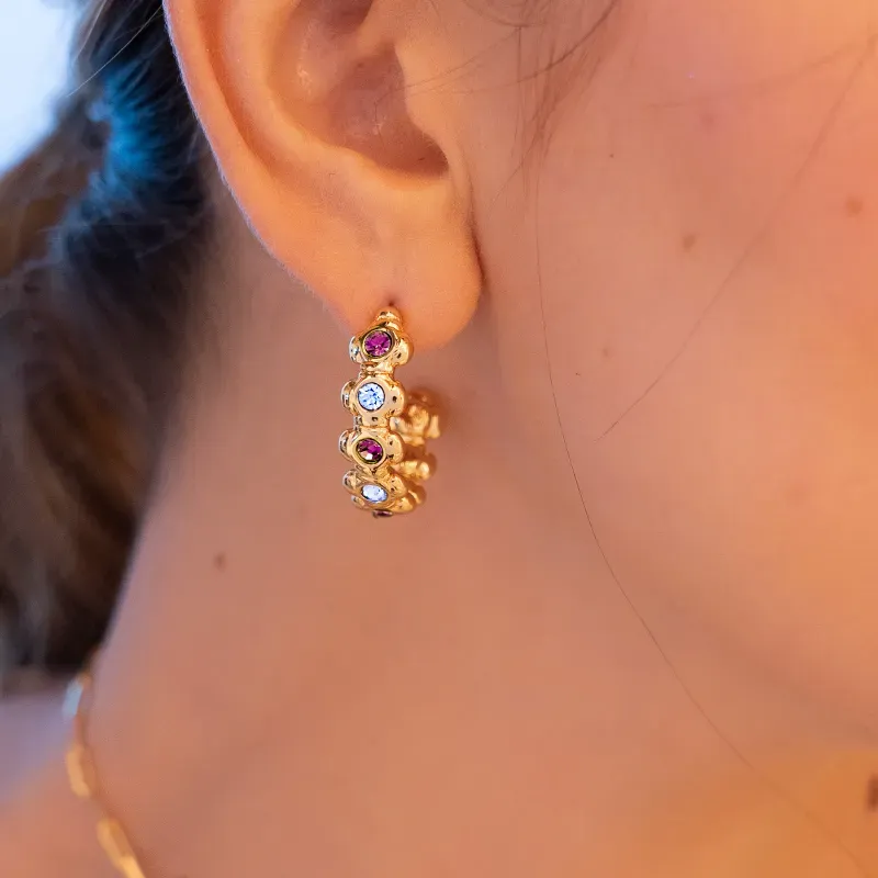 Candongas con brillantes