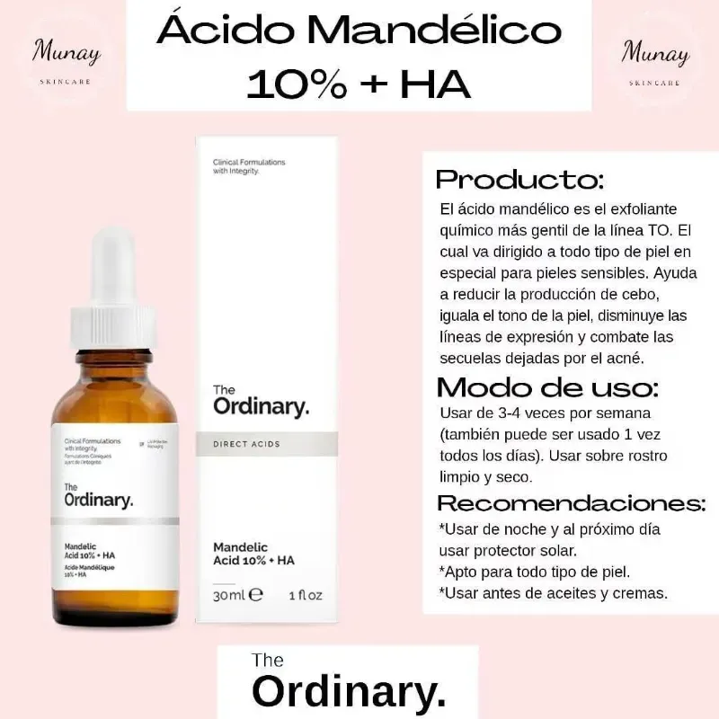 The Ordinary Ácido Mandélico 10% + HA ✨