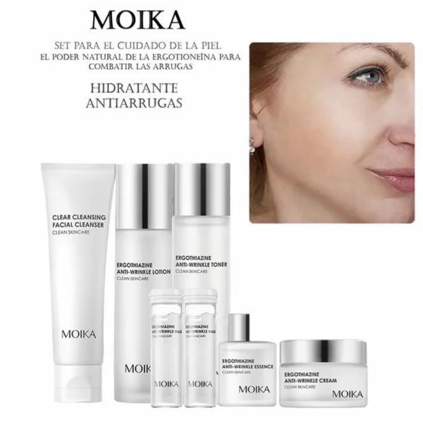 SET MOIKA Antiarrugas,  rutina de skincare 7 piezas