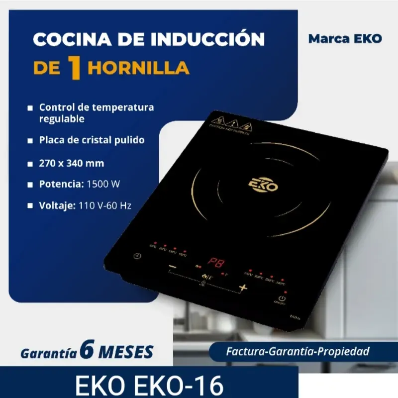 Cocina de inducción de 1 hornilla