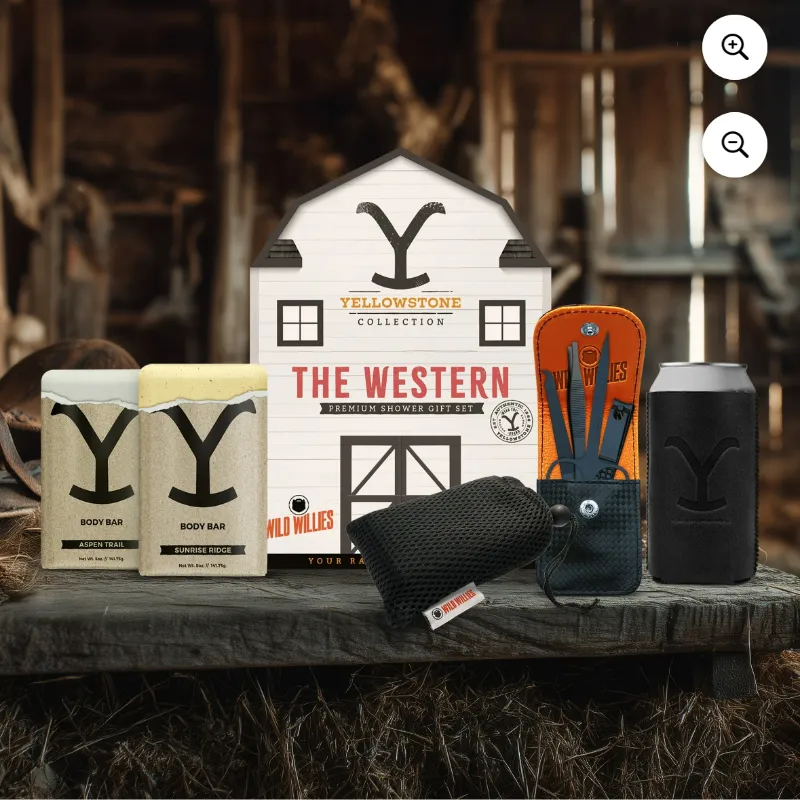 Wild Willies Yellowstone Collection The Western Premium Shower Set, Nuevo, Adulto