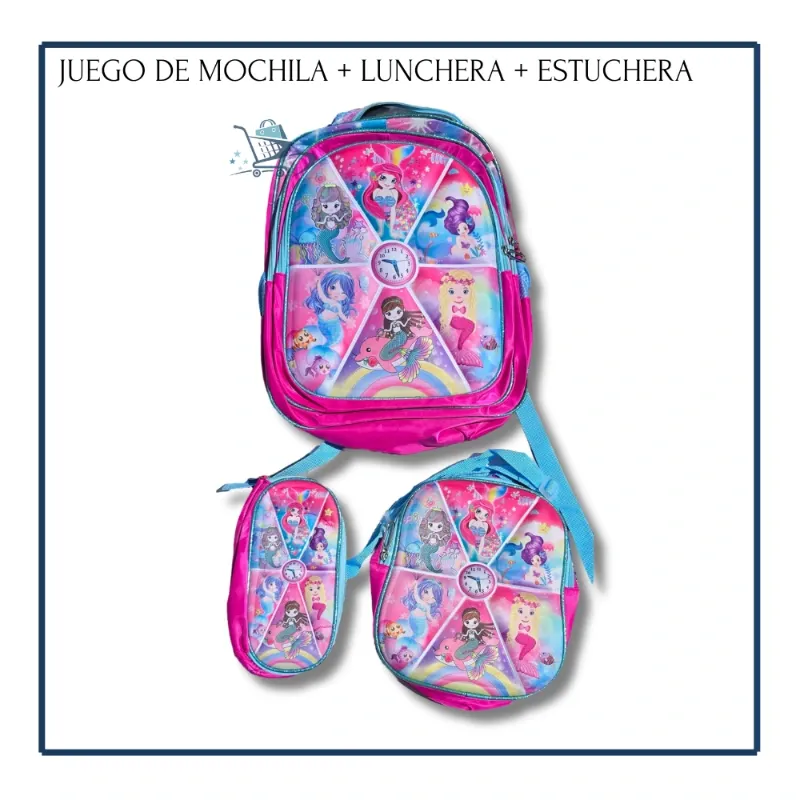 Juego de Mochila + Lunchera + Estuchera