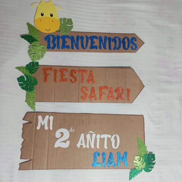Cartel de Bienvedida (Safari)