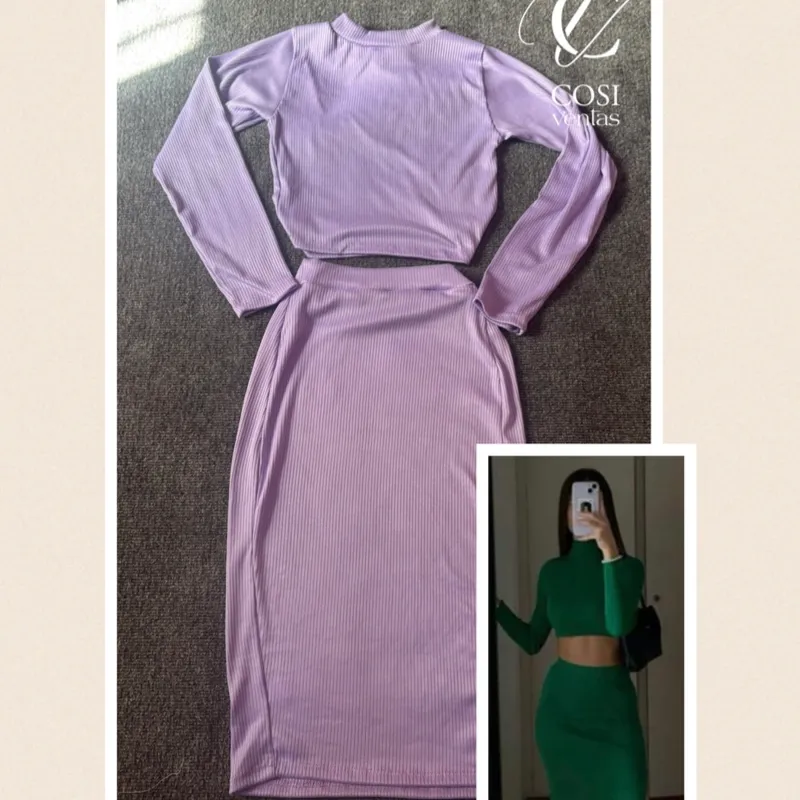 Conjunto de saya lila