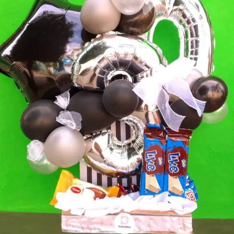 Globos de números y confituras