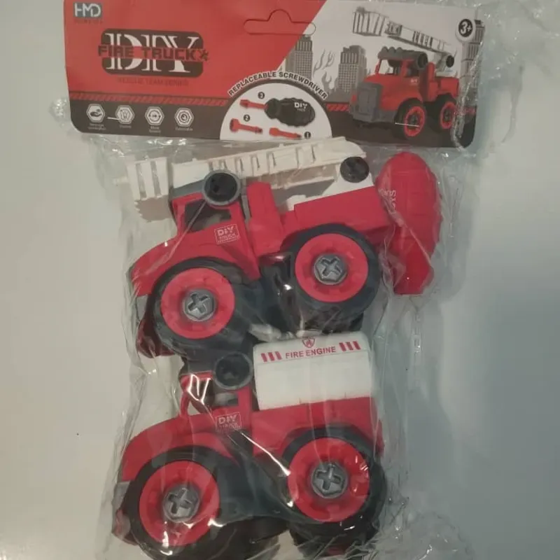 Set  de 2 autos construcción DIY Fire Truck