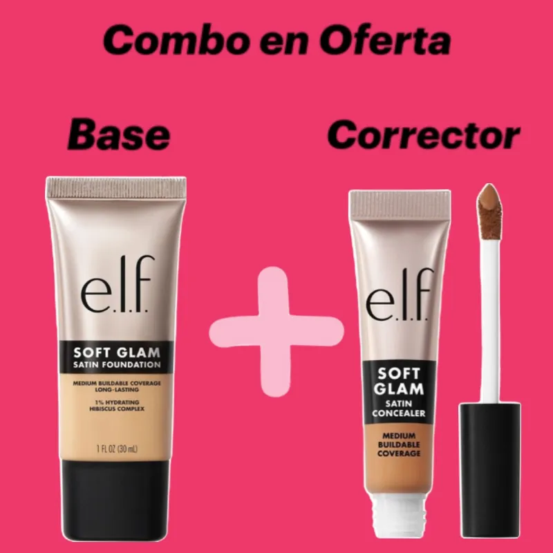 e.l.f. Combo Soft Glam Base + Corrector (varios tonos)