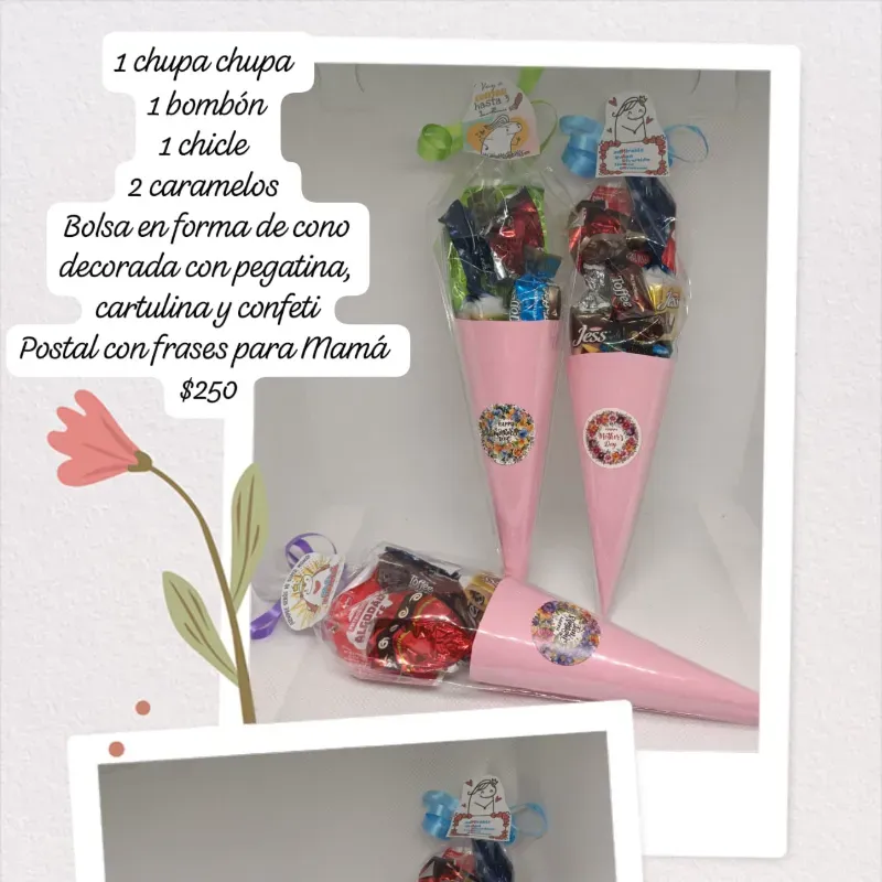 Combo dulce en forma de cono 