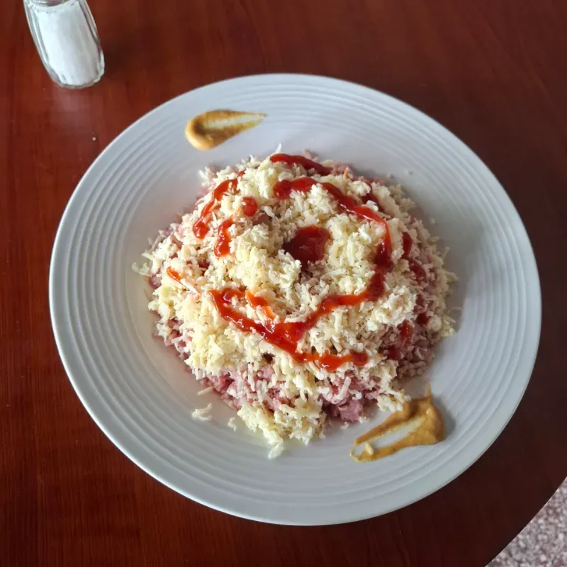 Spaguetti con Jamon & Queso Blanco