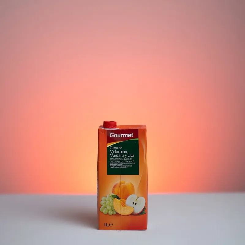 Zumo melocotón manzana y uva Gourmet
