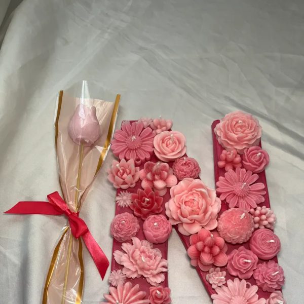 Letra + flor eterna 