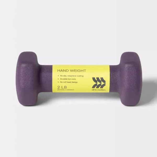 Mancuerna de 2 lb Engomada Antideslizante – All in Motion™ | Ideal para Tonificación y Fitness