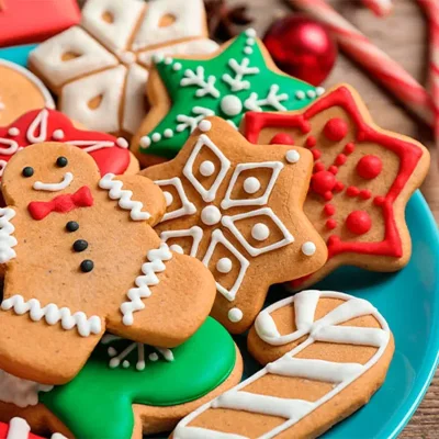Galletas navideñas con glaseado (12 unidades)