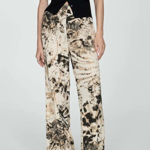 Pantalón Recto Animal Print