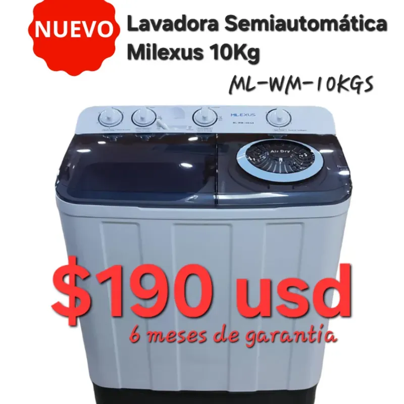 Lavadora Semiautomática Milexus 10Kg