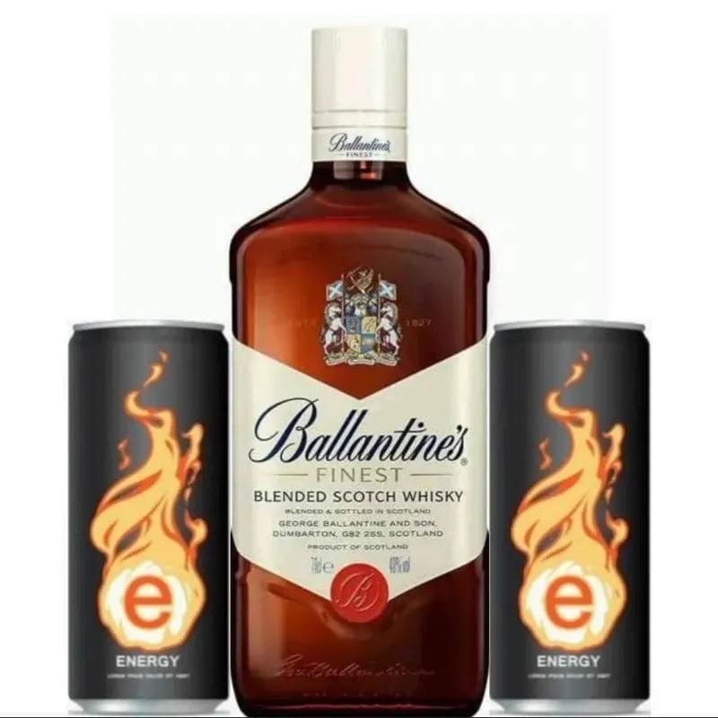WHISKY BALLANTINES FINEST + 2 ENERGIZANTES
