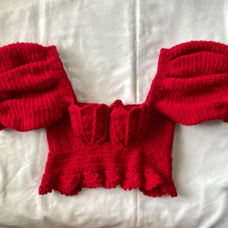 Top con mangas de princesa 