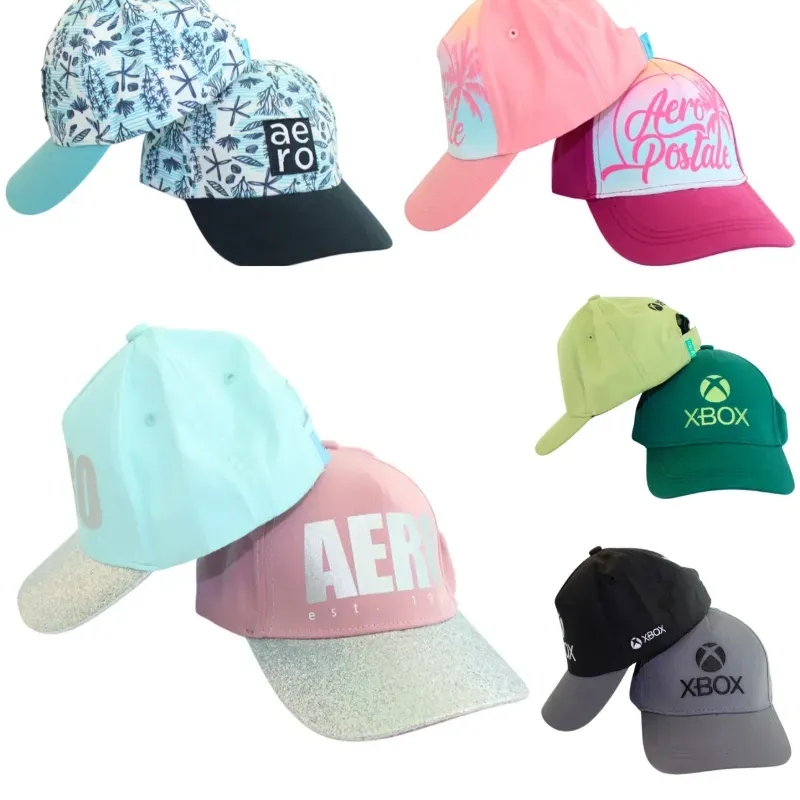 Set de Gorras Infantiles Temática Tropical/Xbox/Aero