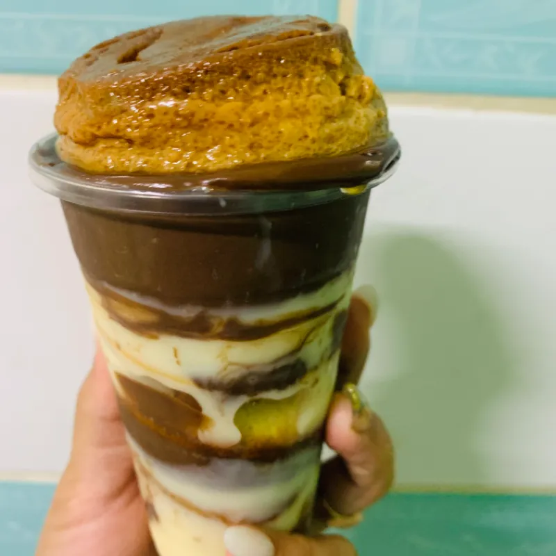 Vasito de donas c/ flan