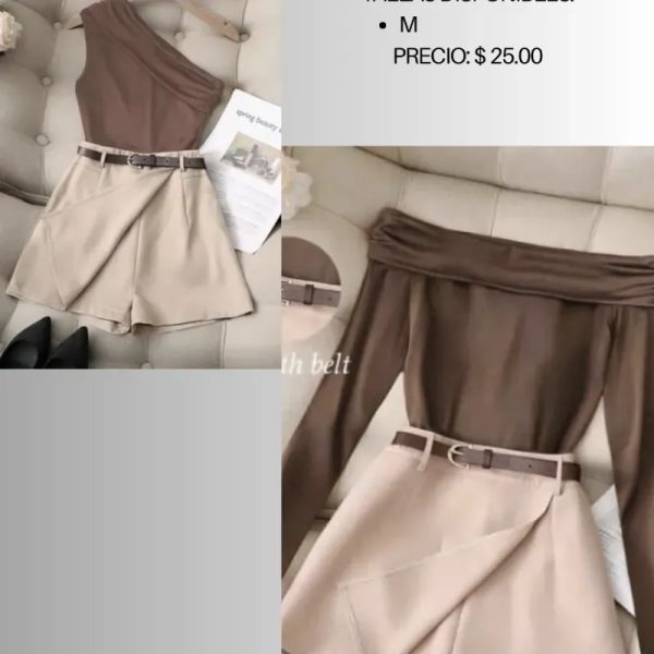 Conjunto de short y blusa elegante