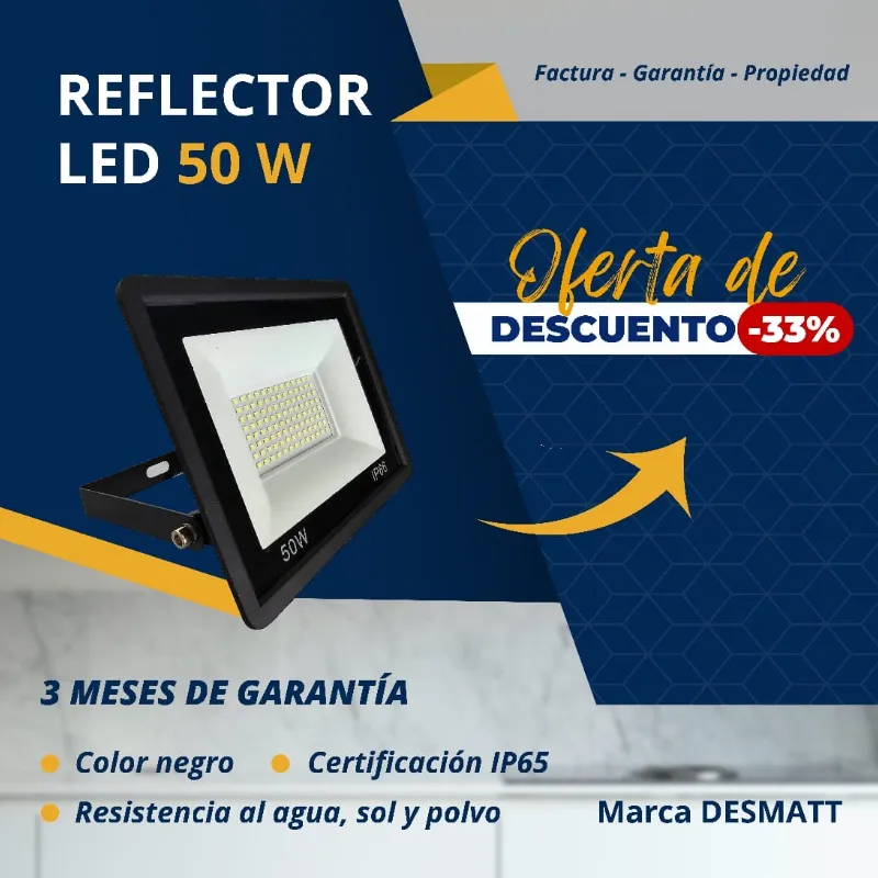  *Reflector LED de 50 W marca Desmatt*