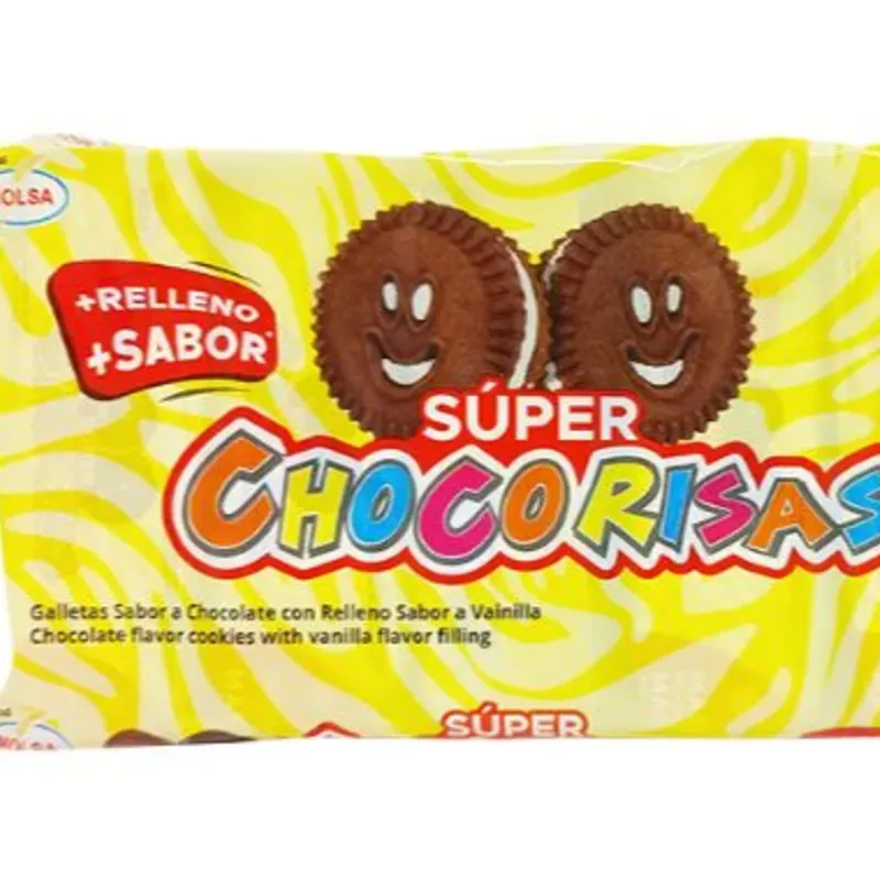 Galletas chocorizas sabor chocolate rellena con vainilla 12 unidades
