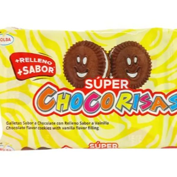 Galletas chocorizas sabor chocolate rellena con vainilla 12 unidades