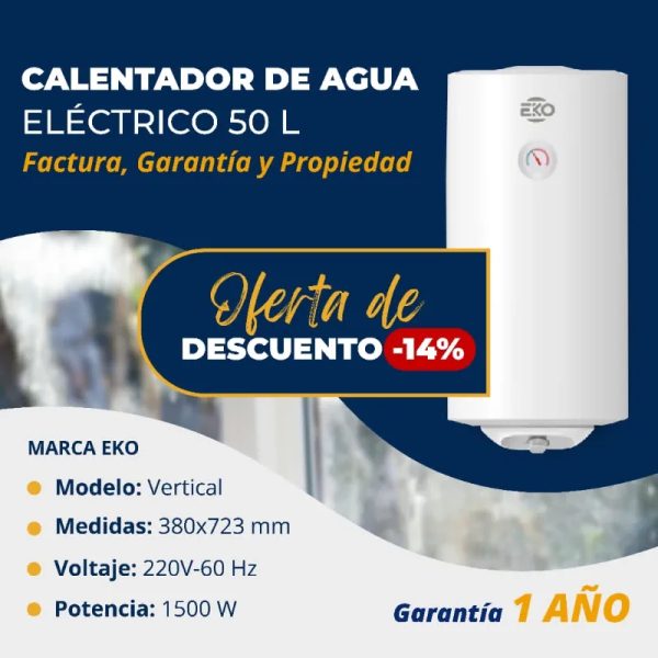  *Calentador de agua de 50 litros Marca EKO*