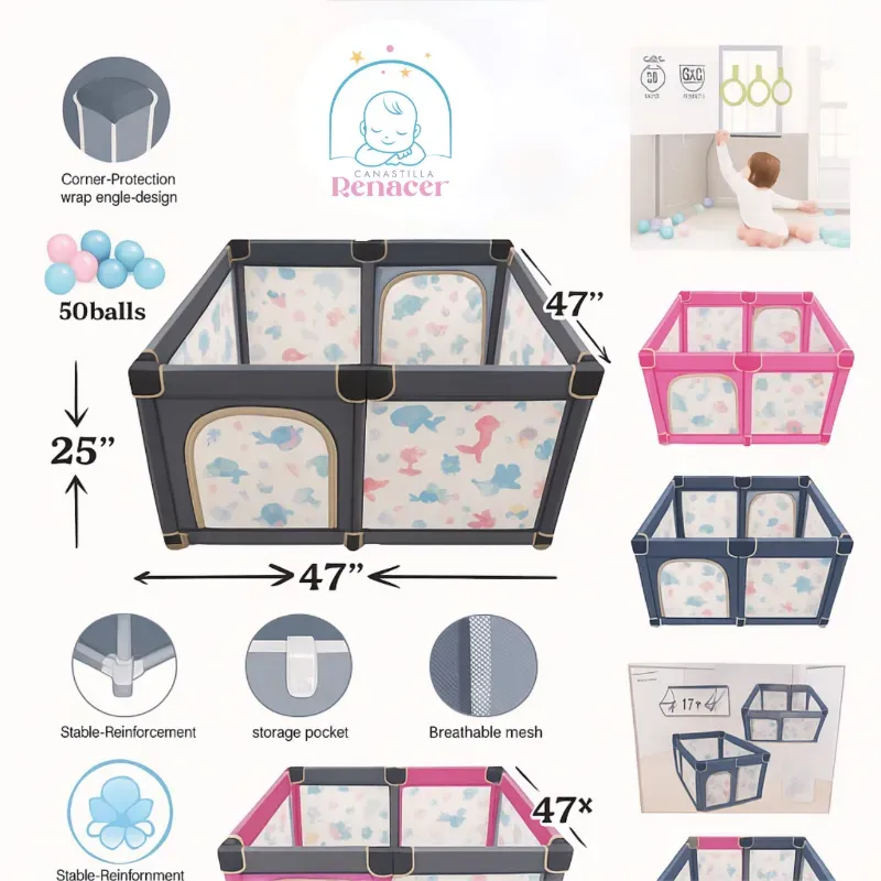 Cuna Corral con Pelotas