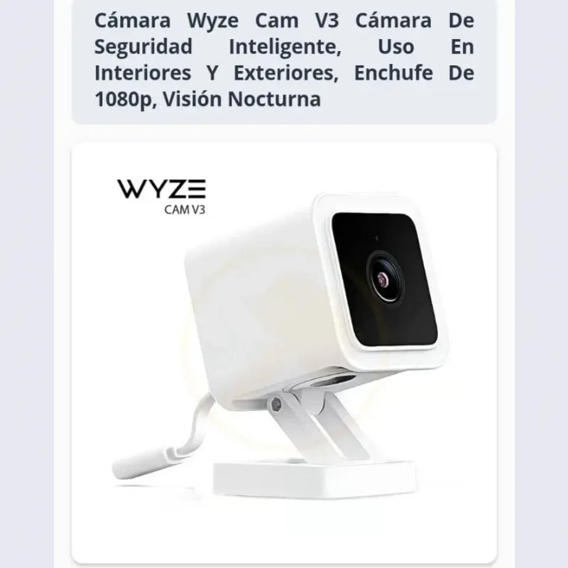 CÁMARA DE SEGURIDAD 1080P HD WYZE V3 (HAB)