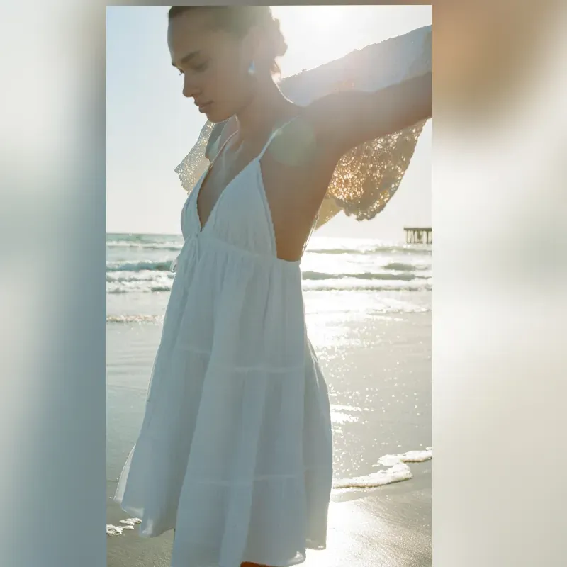 Vestido Zara bambula