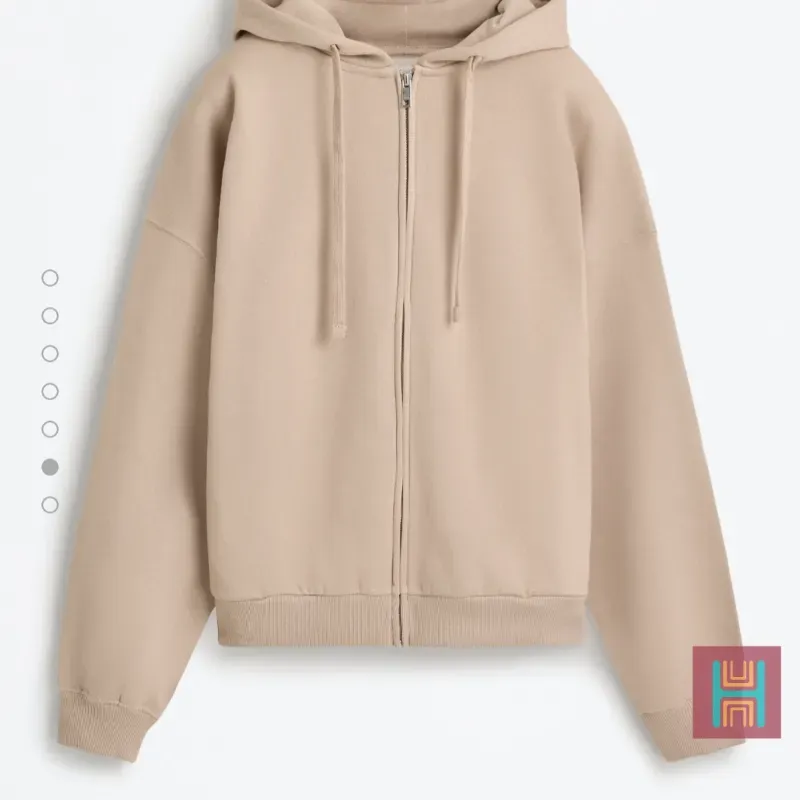SUDADERA CREMALLERA OVERSIZE BEIGE 0086