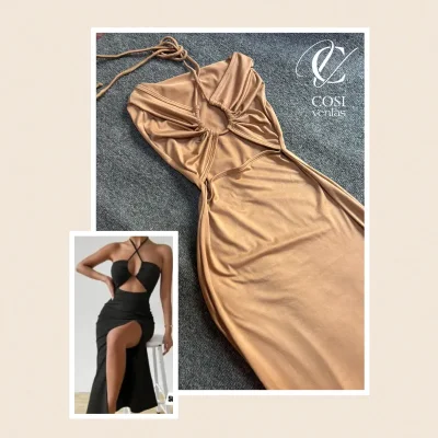 Vestido FLOR en beige