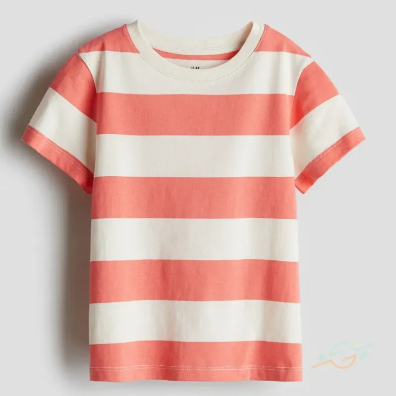 Camiseta roja rayas H&M