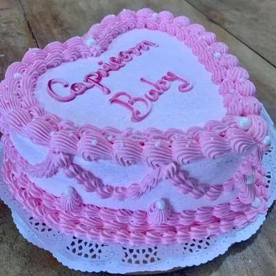 Cake de corazón.