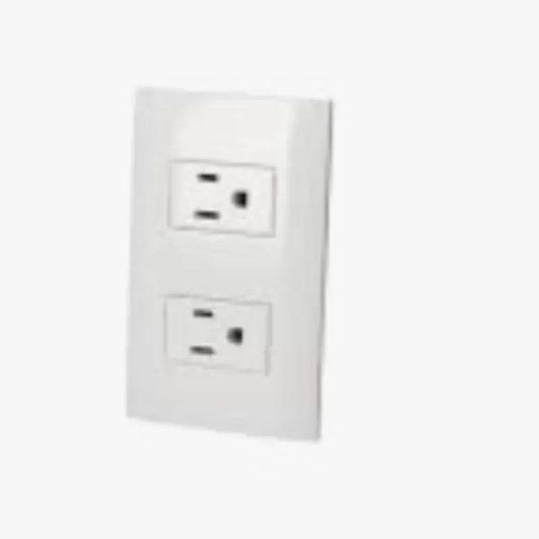 Tomacorriente doble blanco (P427B)