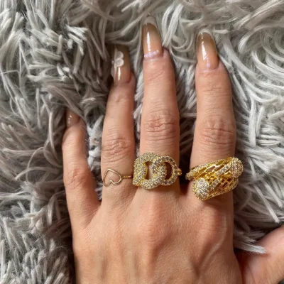 Anillos de oro golfi