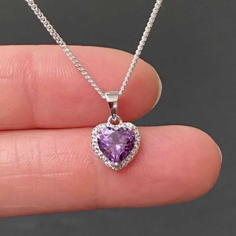 Cadena de Corazón Morado