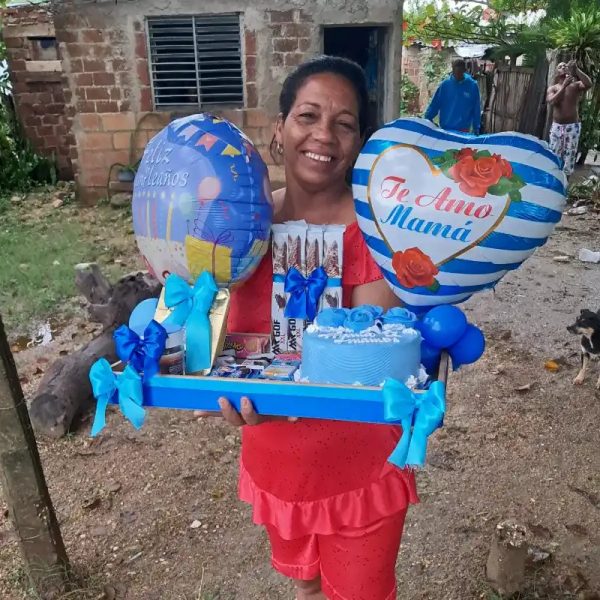 Bandeja azul