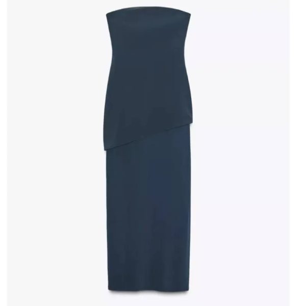 Vestido azul dos capas