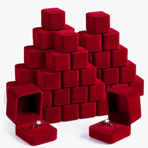 Cajas de terciopelo rojas modelo 1