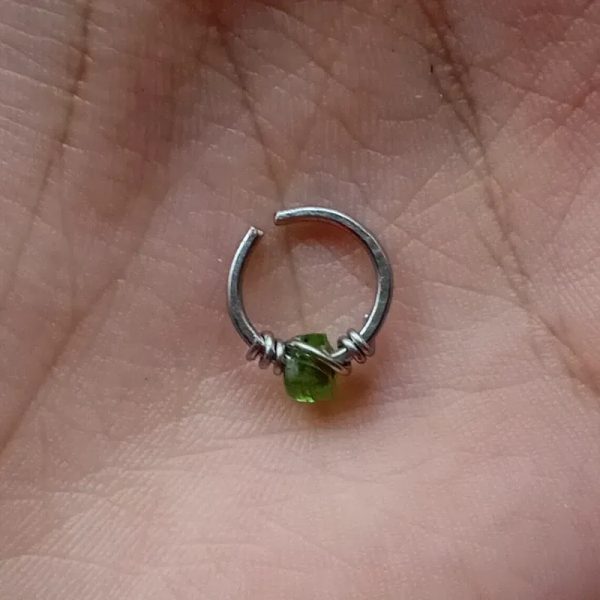 Septum de acero inoxidable con piedra