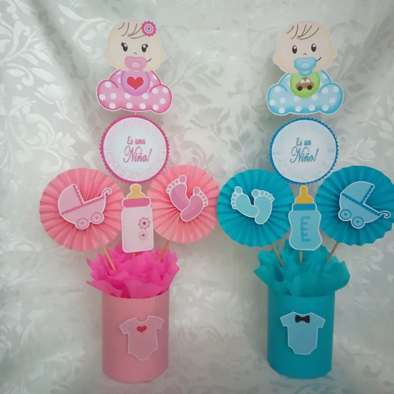 Centro de mesa baby shower
