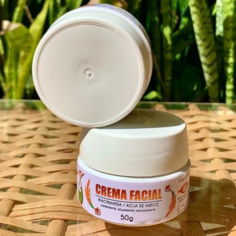 Crema Facial de Niamicida y Agua de Arroz