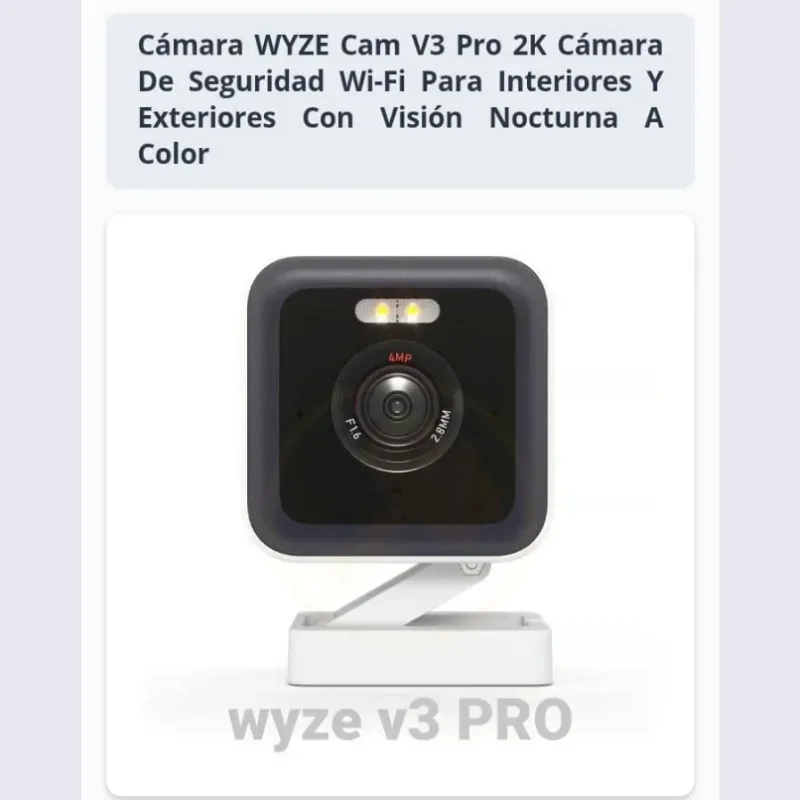 CÁMARA DE SEGURIDAD WYZE V3 PRO 2K (HAB)