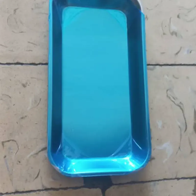 Bandejas plateadas largas