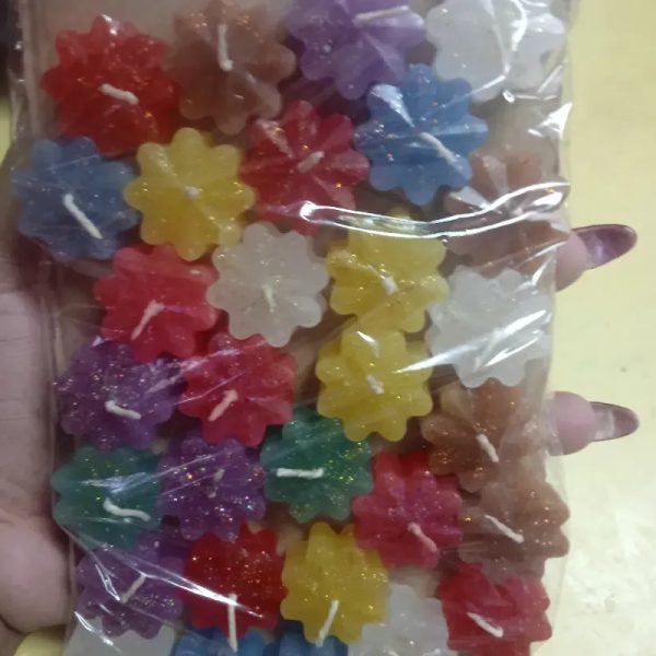 Paquete de 30 velitas pequeñas de flores